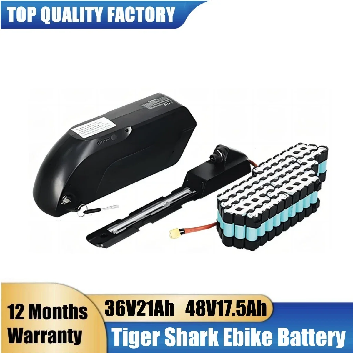 

36Volt Reention Small Tiger Shark Ebike Battery 36V 17.5Ah 19.2Ah 21Ah 48V 17.5Ah for Bafang BBS01 BBS02 BBSHD TSDZ2 TSDZ2B