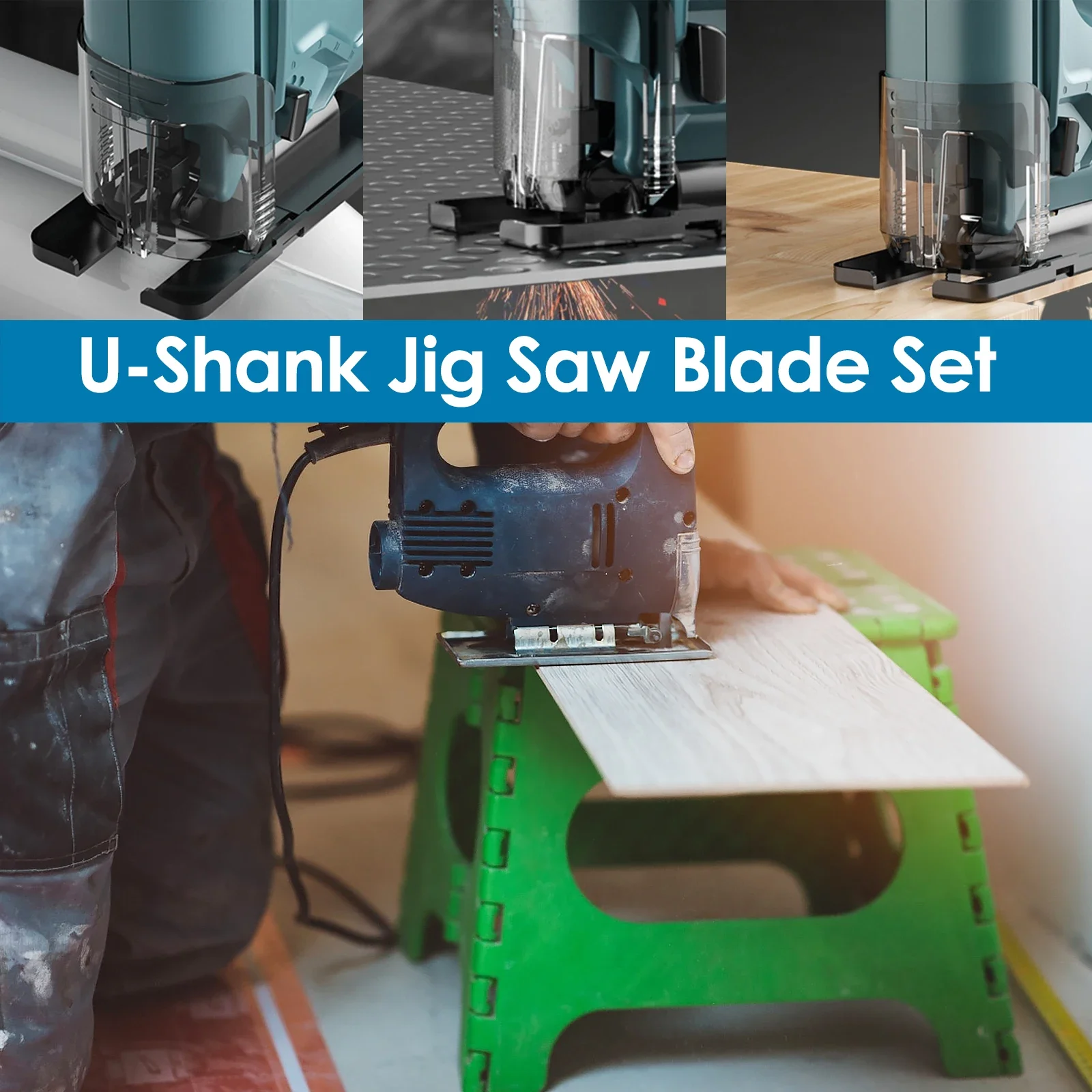 28Pcs U-Shank Saw Blades Set HCS/HSS Saw Blade Assortment with Case Sturdy Wood and Metal Cutting Saw Blades Replacement