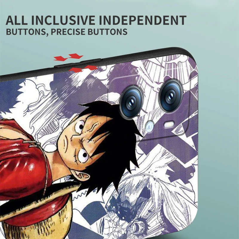 Comics One Piece Anime Luffy For OPPO Find X6 X5 X3 A54S A5 A94 A16 A53S A57 A74 A72 A98 A78 A96 A9 5G Black Funda Phone Case