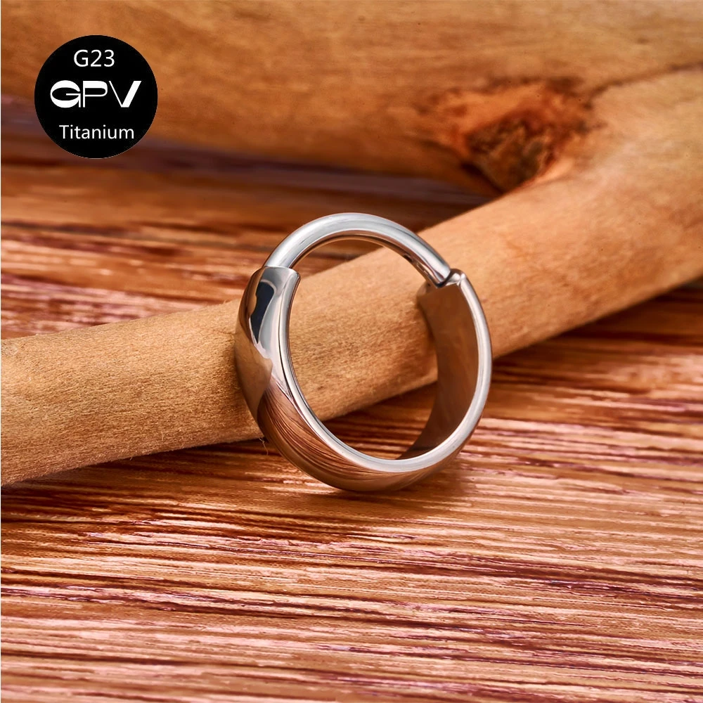 G23 F136 Titanium Earrings Cold Wind Preserved Color Vacuum Gold Plated Men\'s and Women\'s Earrings Perforated Jewelry