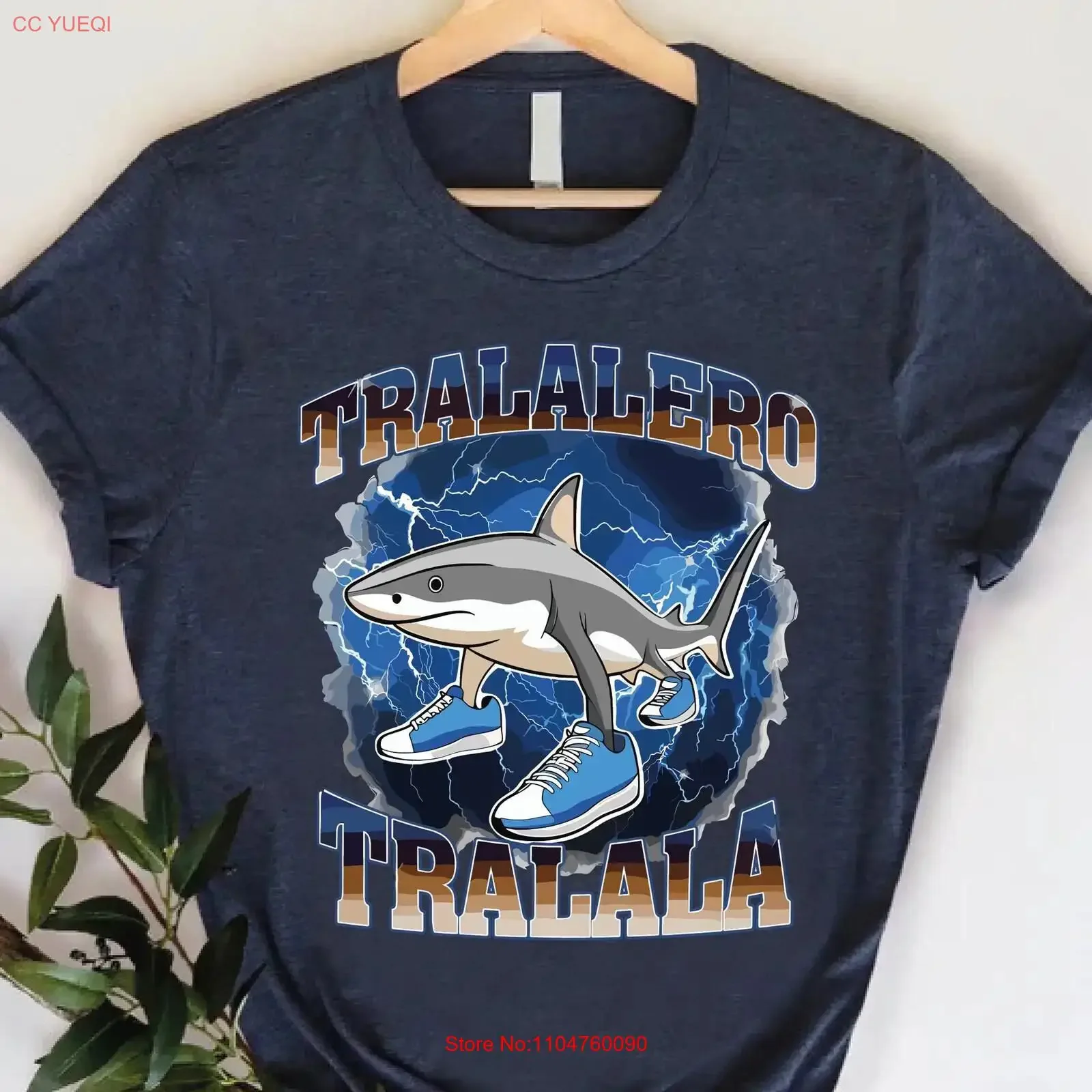 Tralalero Tralala Funny Shark Meme T Shirt with Shoes Shirtn Trendy Memes Cringe Viral Weird Absurd Hilarious vintage Washed