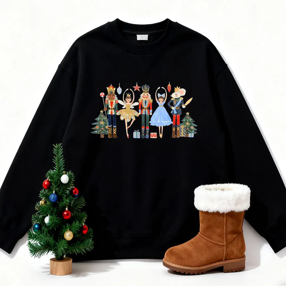 عيد الميلاد كسارة البندق Y2k ملابس عيد الميلاد البلوز كسارة البندق الباليه الجديد في هوديس وبلوزات سترة الحفلات النساء بلايز #4