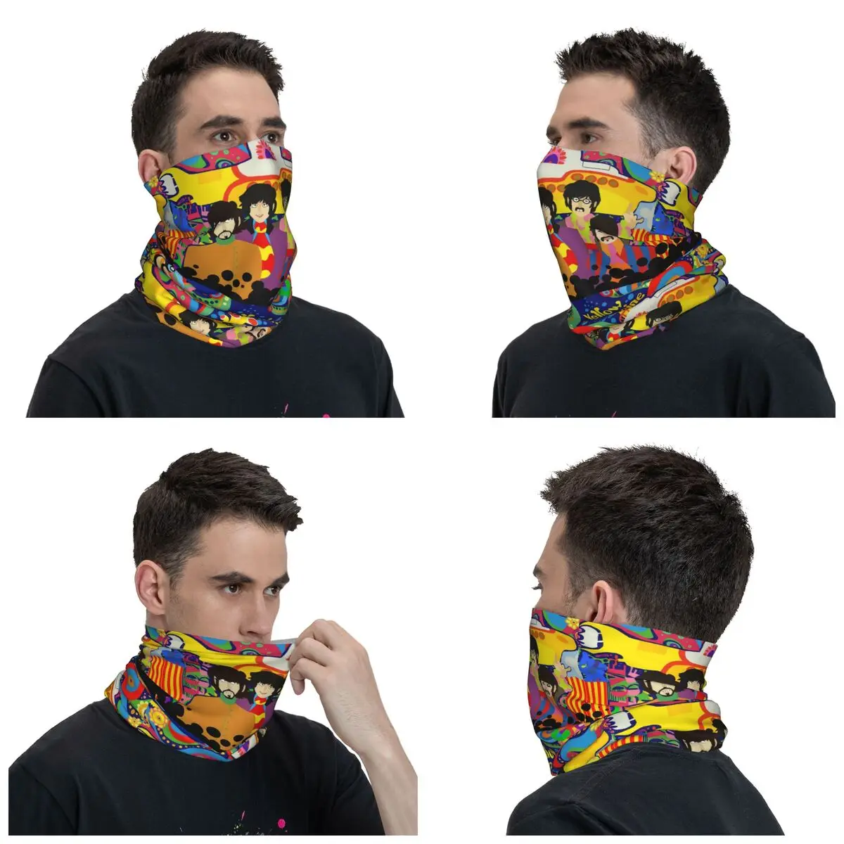 Custom The Beatle Heavy Metal Rock Bandana Neck Gaiter UV Protection Face Scarf Cover Men Women Headwear Tube Balaclava