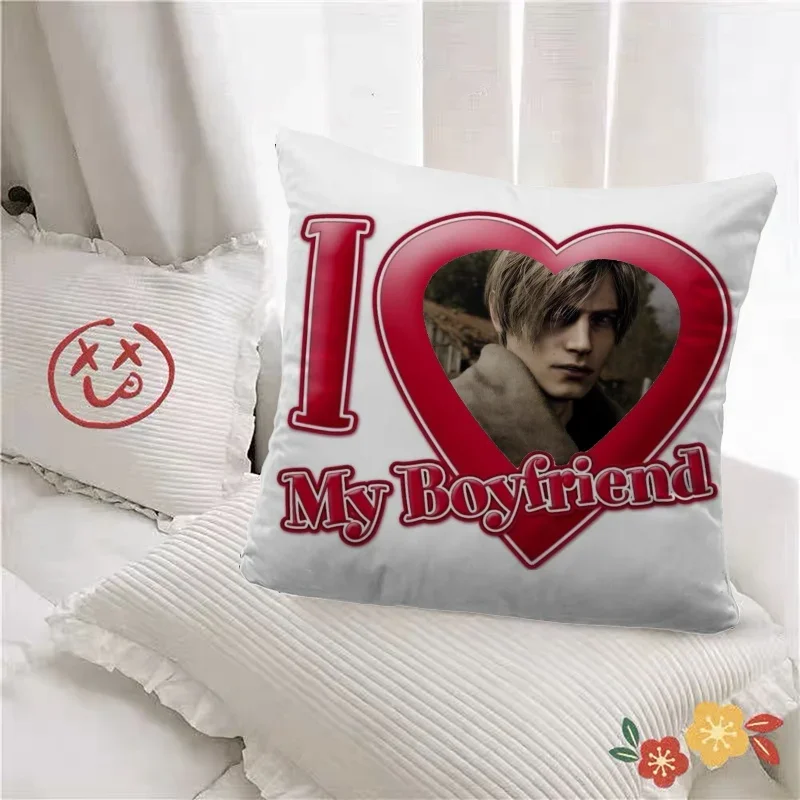 Soft Pillowcases Leon -S-Kennedy Cushion Cover Luxury Pillow Cover Pillow Case Sofa Car Bed Room Decor Dakimakura Wedding Gift