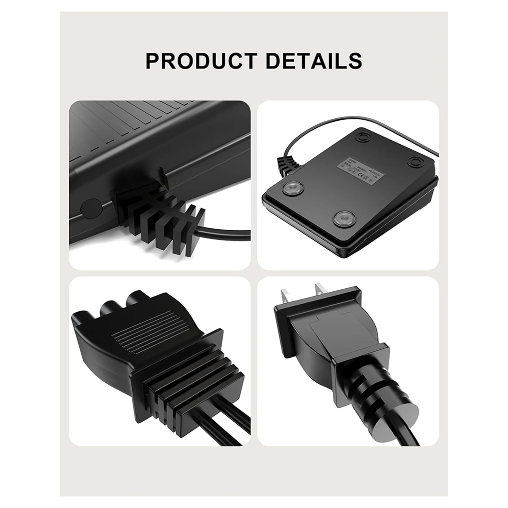 Cable de alimentación de repuesto para pedal de máquina de coser CYCLI-2X para Singer, enchufe en forma de D para Singer 4452 4443 4432 4423 150S, enchufe estadounidense