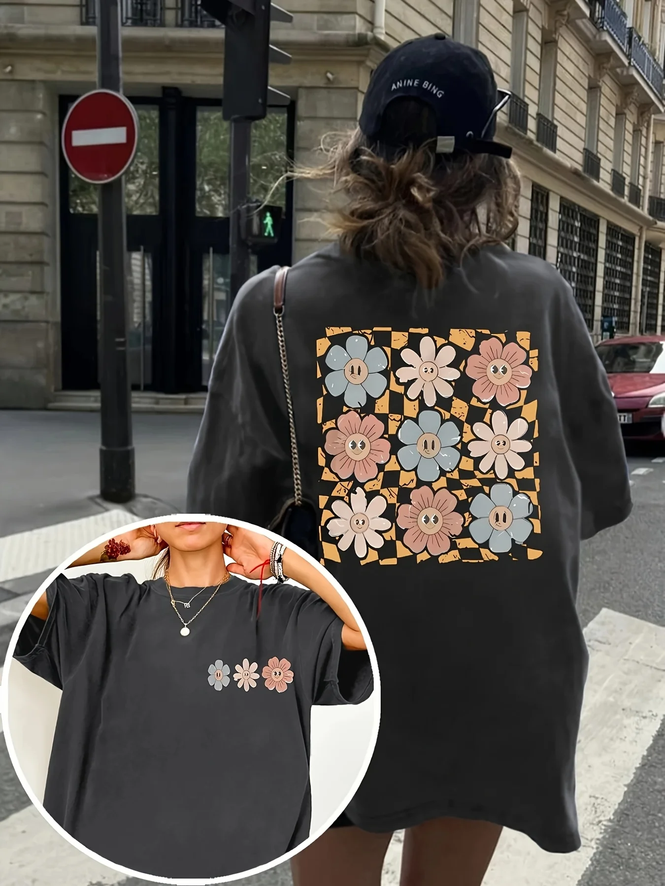 

Женская футболка больших размеров с рисунком солнечных цветов, хлопковая дышащая модная и универсальная уличная одежда унисекс большого размера