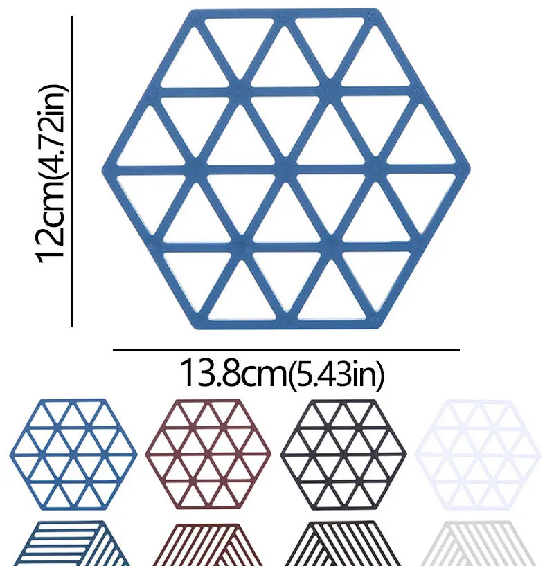 Hohl Solide Anti Slip Isolierung Silikon Matte Untersetzer Lebensmittel Grade Material Tischset Tisch Hexagon Tasse Matte Haushalt – Detail 4