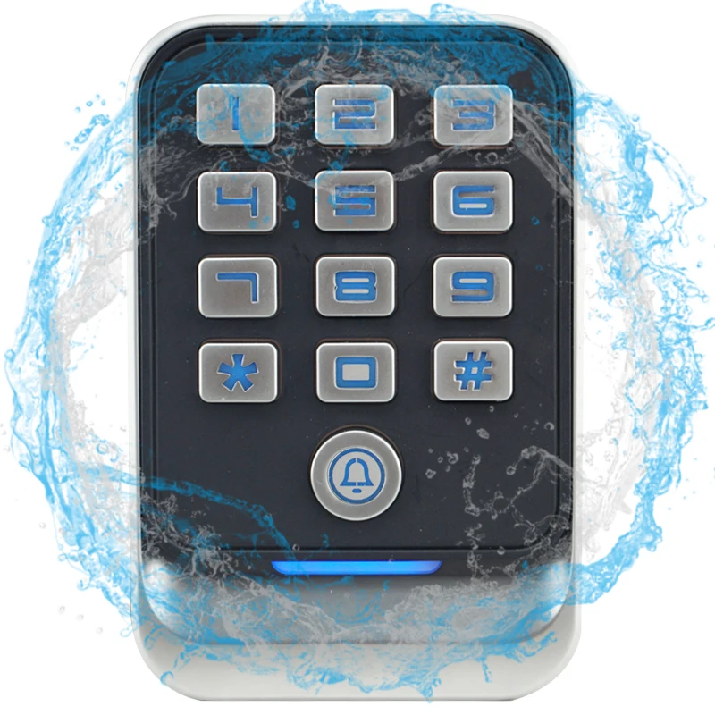 Metal IP67 13.56MHz/125Khz access controller keyboard for harsh environments with WG output