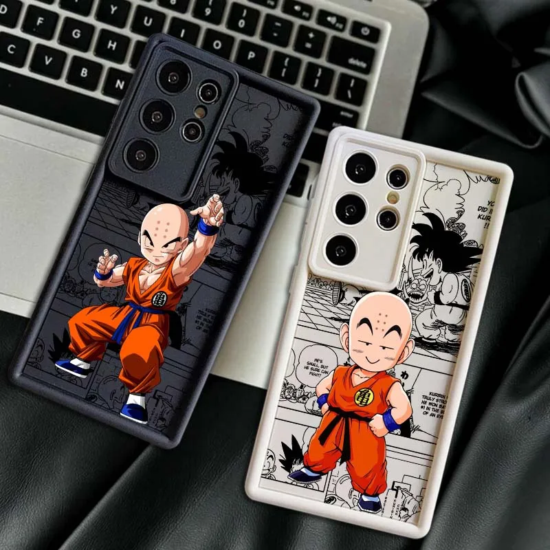 

Dragon Ball Krillin pattern Phone Case For Samsung Galaxy S25 S24 S23 S22 S21 S20 Ultra Plus FE 5G Eye Ladder Soft TPU