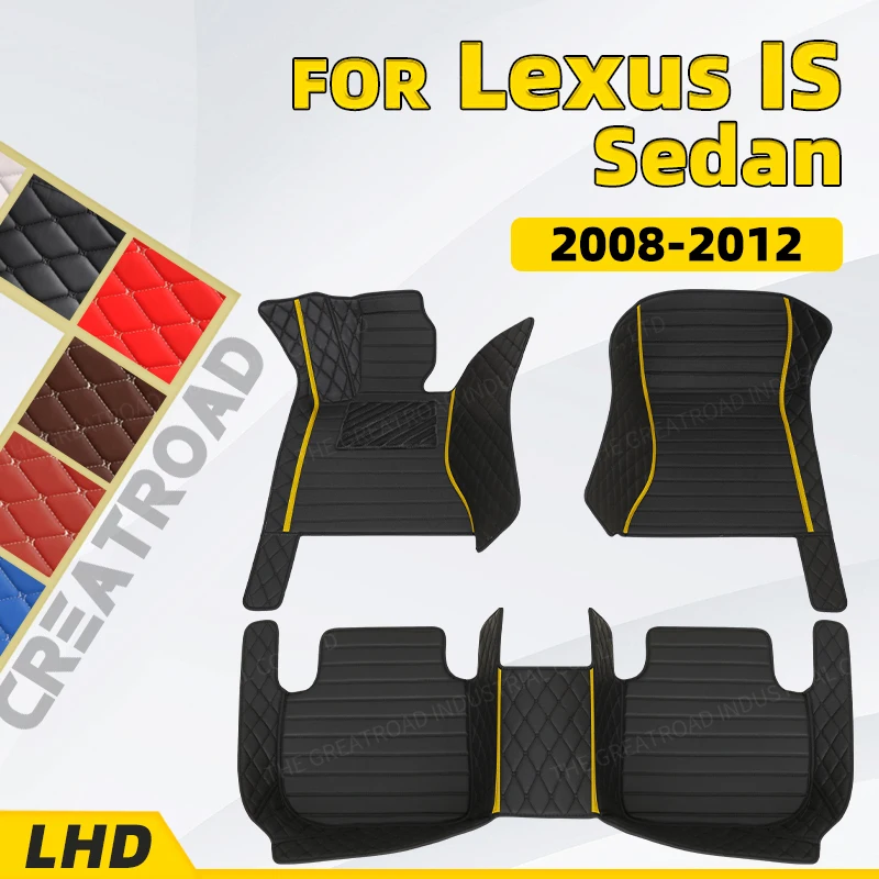 

Custom Car floor mats for LEXUS IS series 200 300 300C 250 250C 2008 2009 2010 2011 2012 auto foot Pads automobile carpet cover