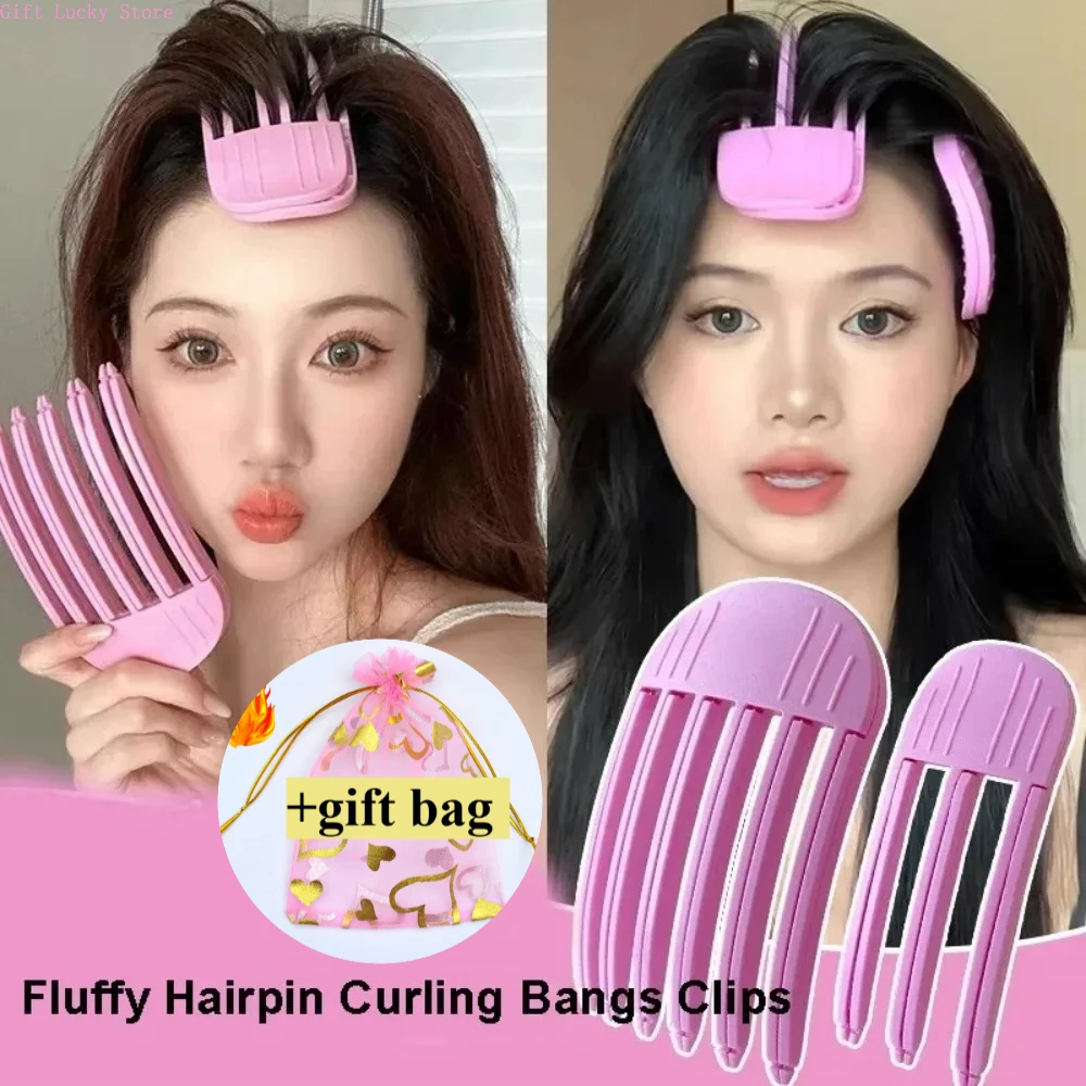 

Пушистая заколка для завивки челки, заколки для волос с корнями, набор заколок для волос для женщин, фиксированный зажим для завивки, модный ролик для объема волос