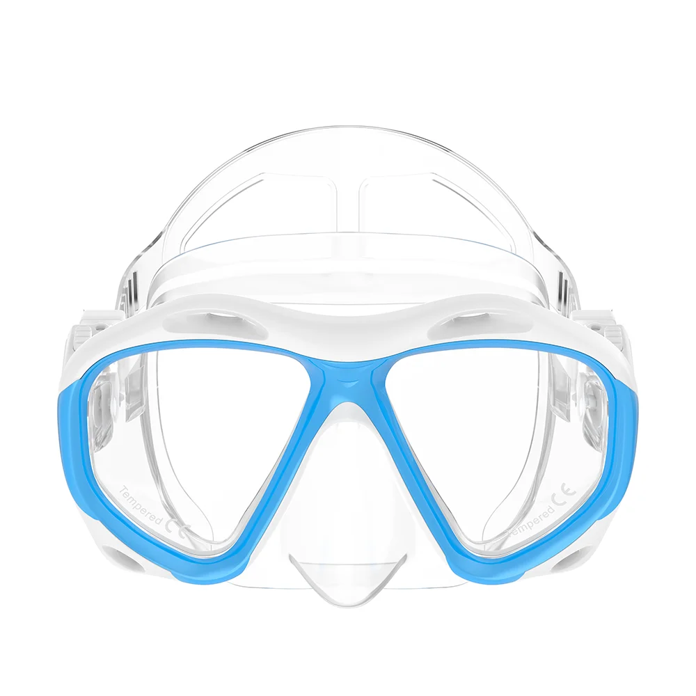 New adult silicone diving glasses professional snorkeling HD swimming tempered glass large frame mask