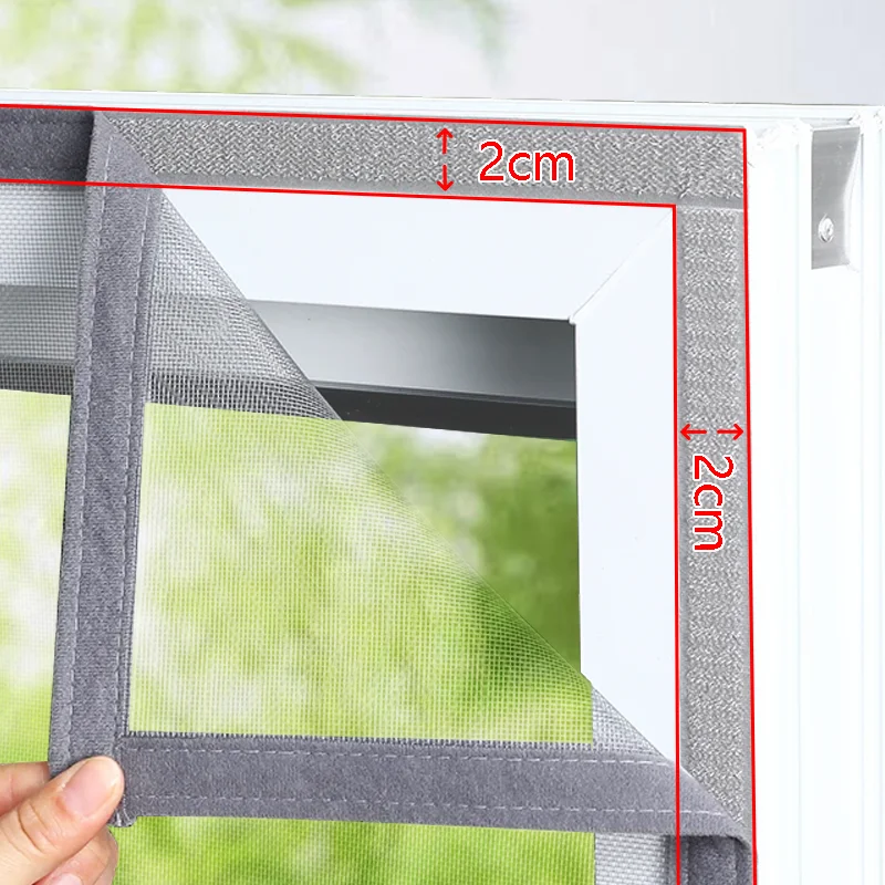 

Grey, household mosquito proof window mesh, self-adhesive without drilling, detachable mesh suitable for door and window mesh..