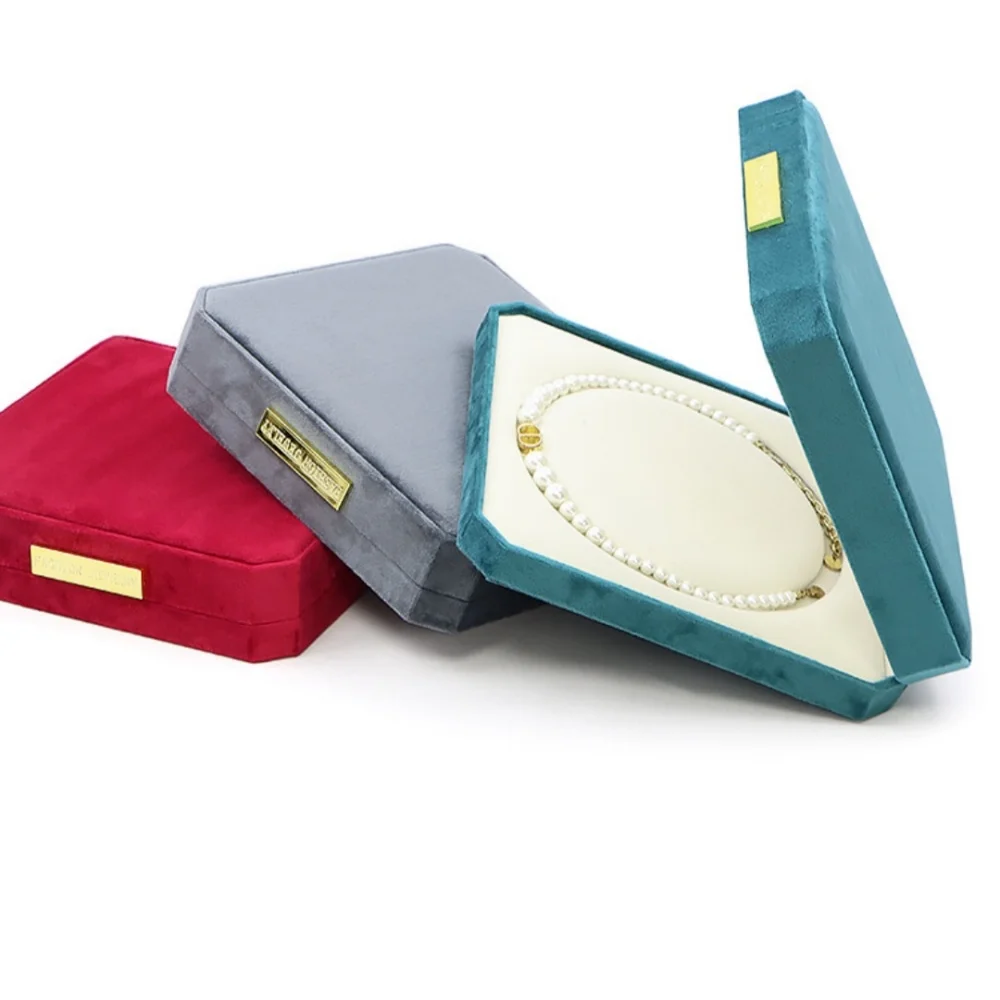 

Necklace Storage Organizer Portable Jewelry Display Case Jewelry Holder Box High-End Pearl Necklace Packaging For Wedding Gifts