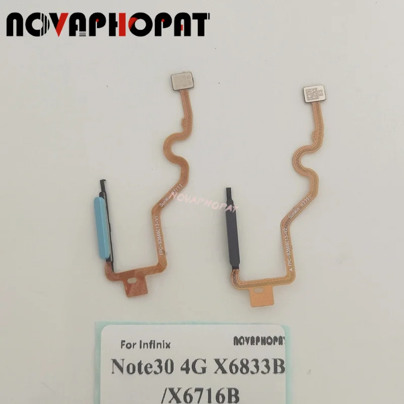 For Infinix Note 30 4G X6833B X6716B Fingerprint Flex Power On Off Switch Home Control Unlock Key Button Sensor Flex Cable