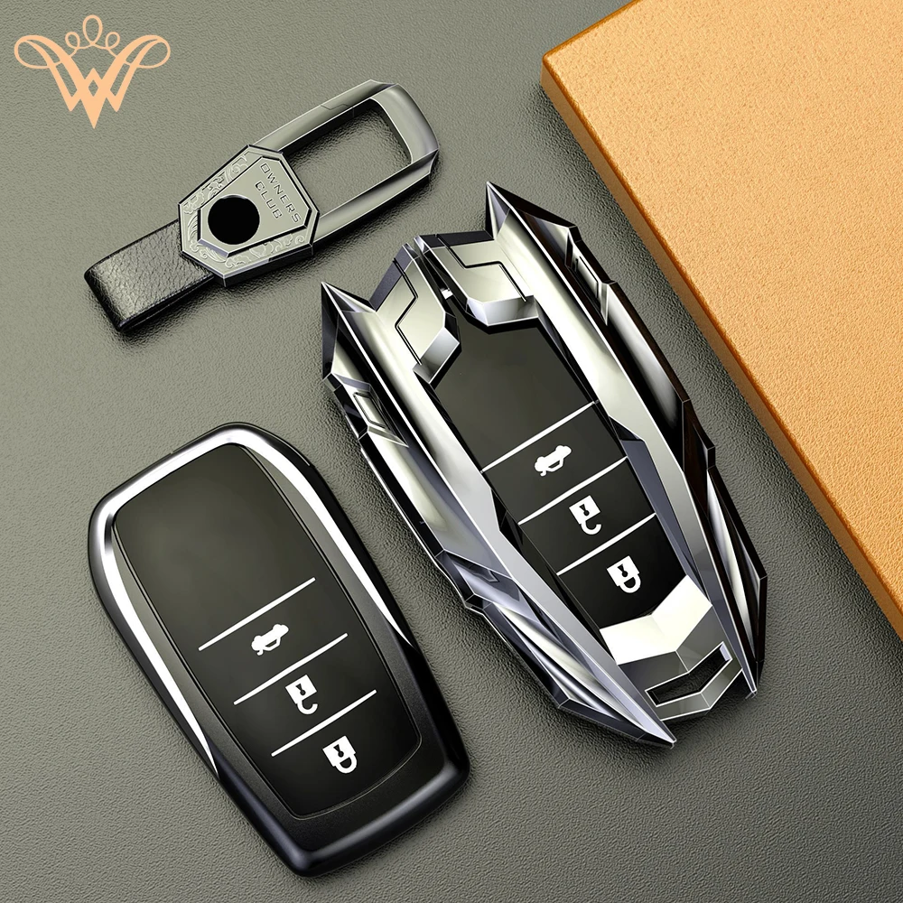 

Car Key Case Cover For Toyota RAV4 HARRIER Hilux Fortuner Land Cruiser Crown Highland Prado Yaris Cross Aygo X 2022