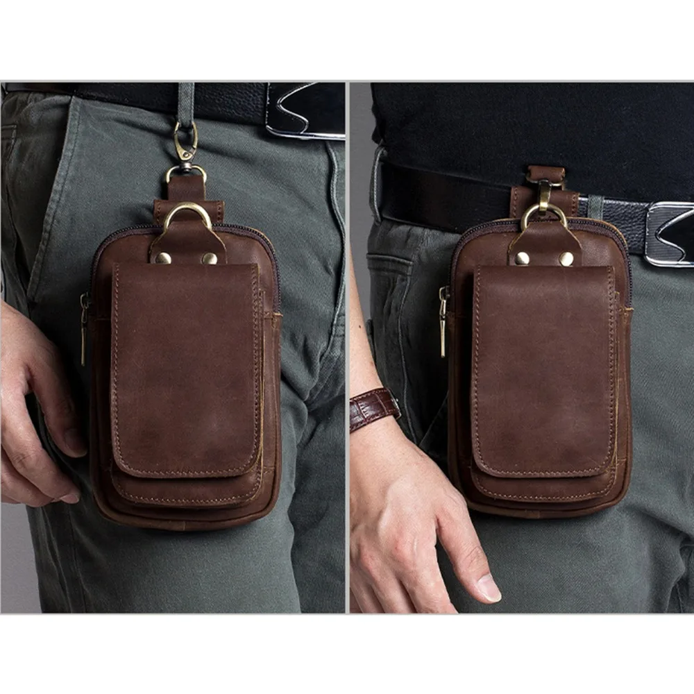 Durable Cow Leather Belt Bag - alternate angle