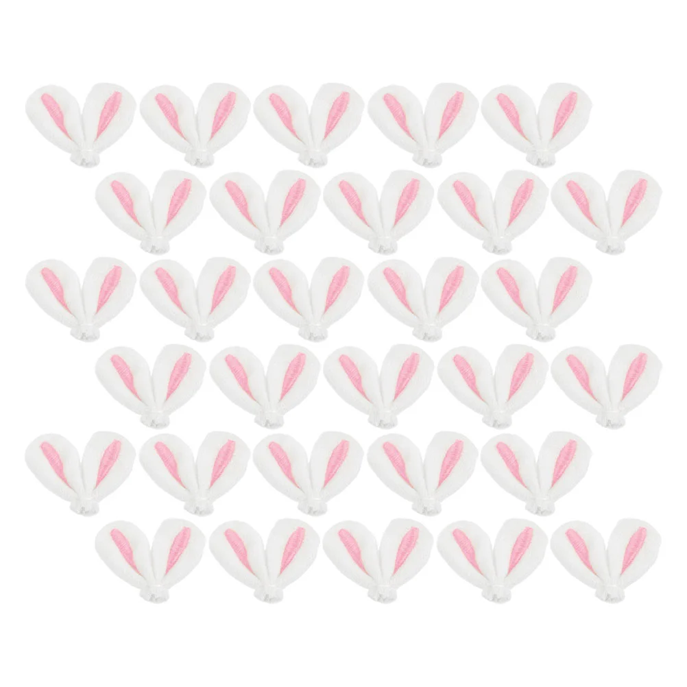40 Pcs Rabbit Ear Hair Accessories for Clips Charm Charms Socks Decor DIY Crafts Girl Fabric Women Miss Barrettes