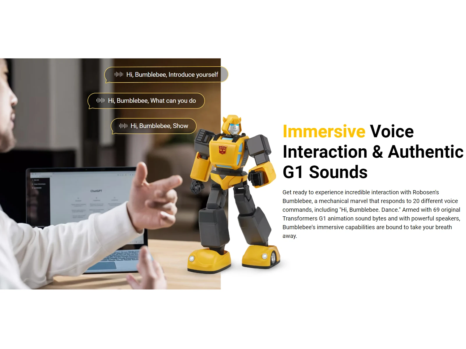 HiPlay Robosen Transformers Non-trasformabili G1 Performance DHFP-SA Action Figure