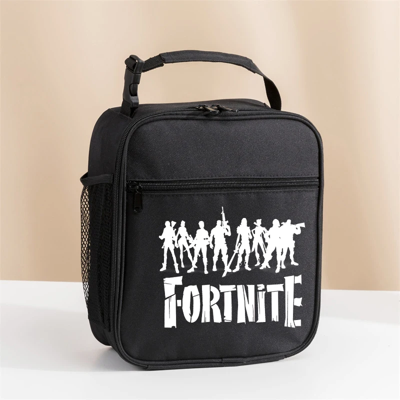 Torba na lunch FORTNITE Anime Przenośna Torba na Jedzenie dla Dzieci Kreskówka Kawaii Wycieczka Szkolna Lunch Piknik Obiad Chłodziarka Torba na Żywność Prezent