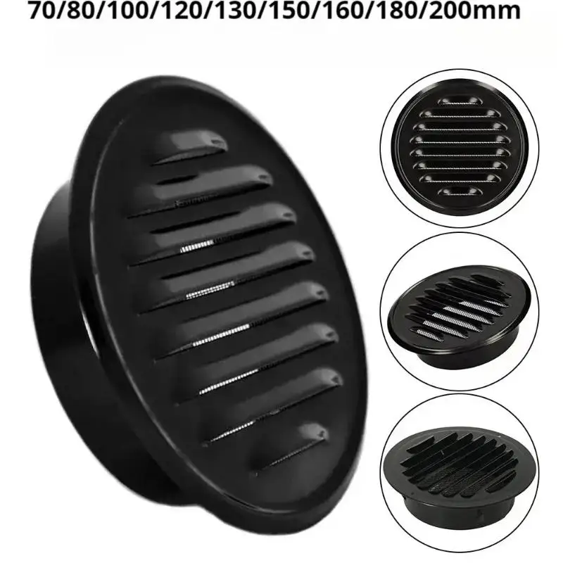 ♥70-200mm Exterior Wall Air Outlet Vent Grille Round Duct Cap Air Ventilation Cover Hole Plug Ventilation System Round Covers