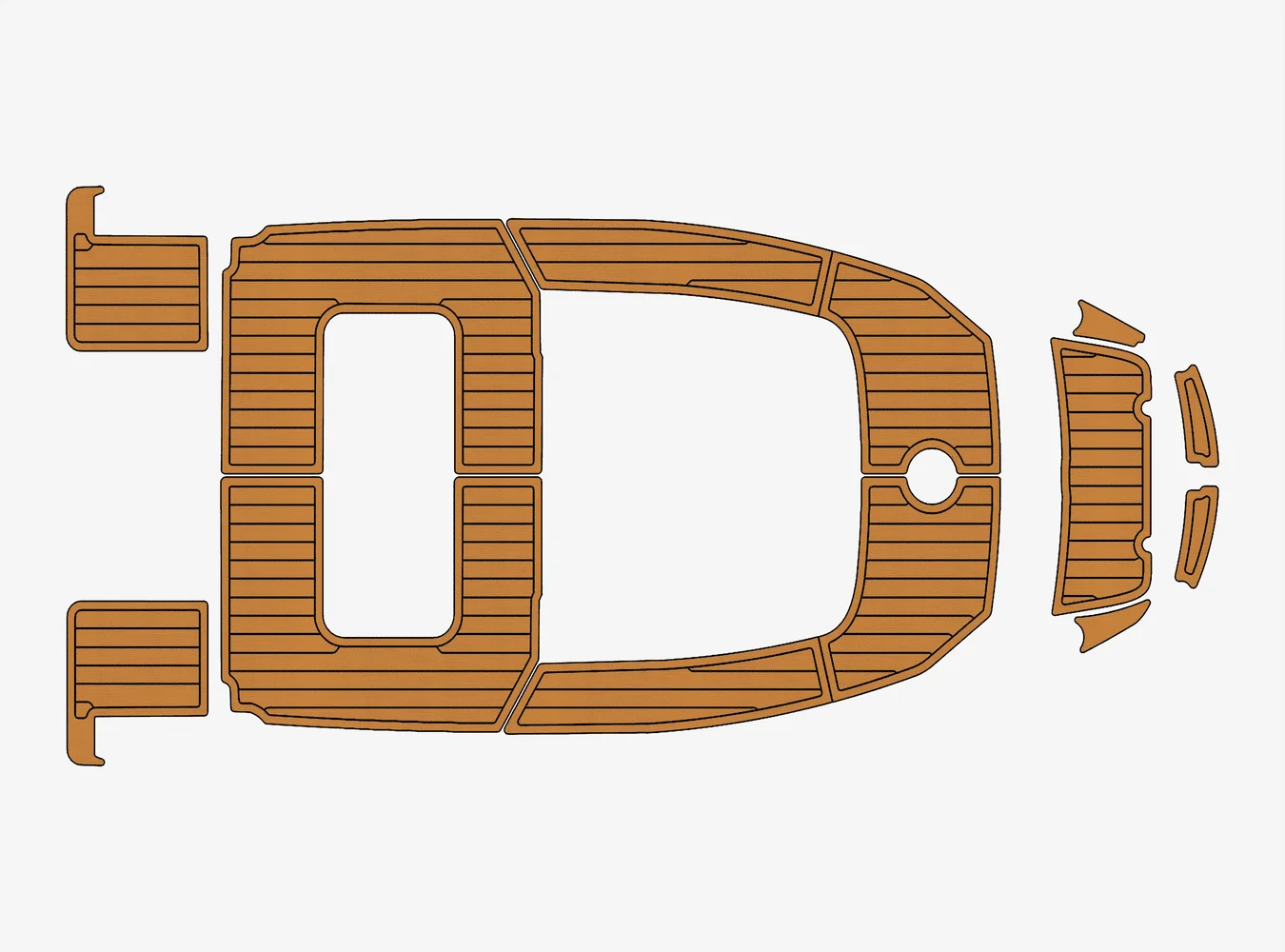 

2023 Quicksilver Activ 505 1/4" 6mm EVA foam Non-Slip PVC Teak Decking marine Mat seadek gatorstep carpet Marine Floor