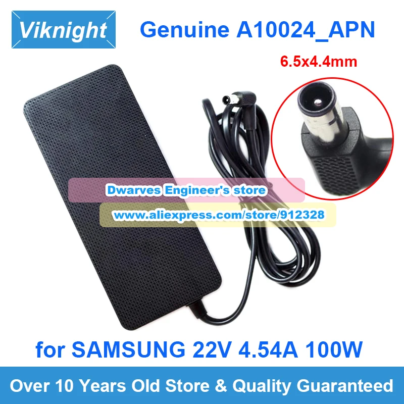 Genuine 22v 4.54a 100w Adaptador ac A10024 _ Apn Bn4401137a Carregador Portátil para Samsung Preto 6.5×4.4 mm Fonte de Alimentação