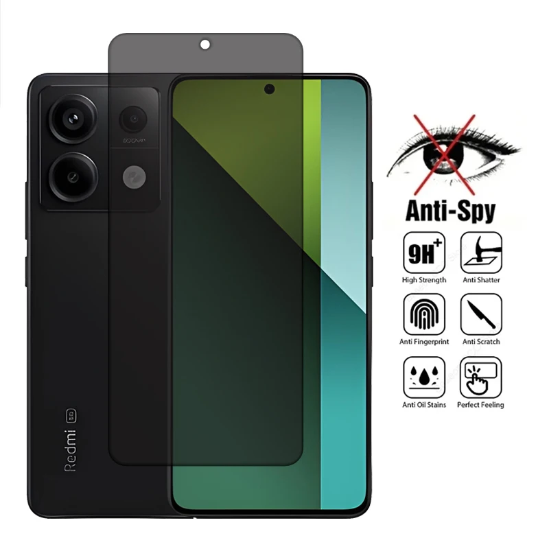 For Redmi Note 13 Pro Glass Redmi Note 13 4G 5G Tempered Glass Anti Peep Privacy Screen Protector For Redmi Note 13 Pro 4G 5G