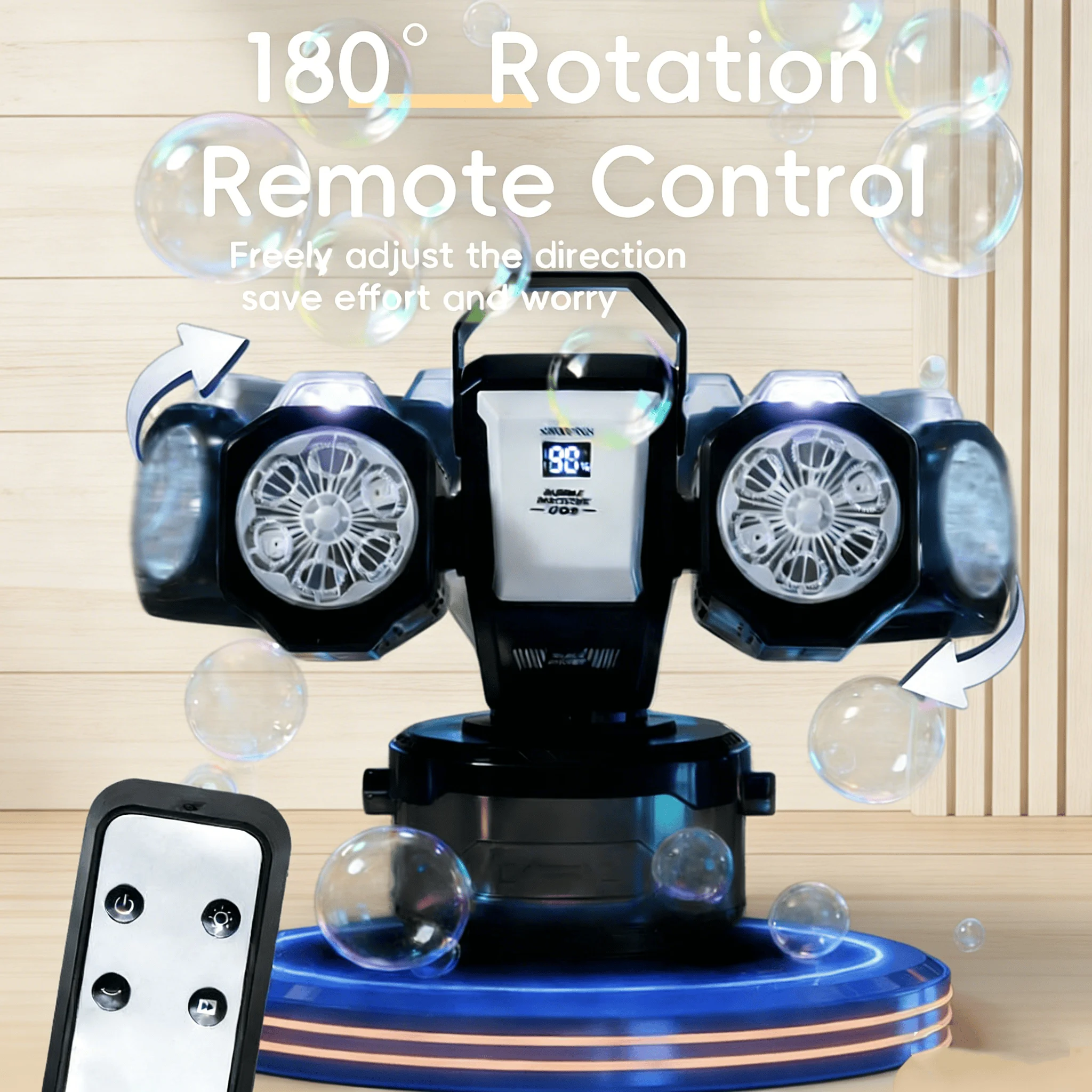 Rotating RGB Bubble Machine 8