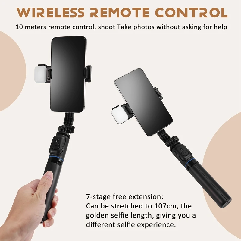 C01S Bluetooth Selfie Stick Handheld Live Mobile Phone Holder Desktop Integrated Tripod Fill Light Accessories