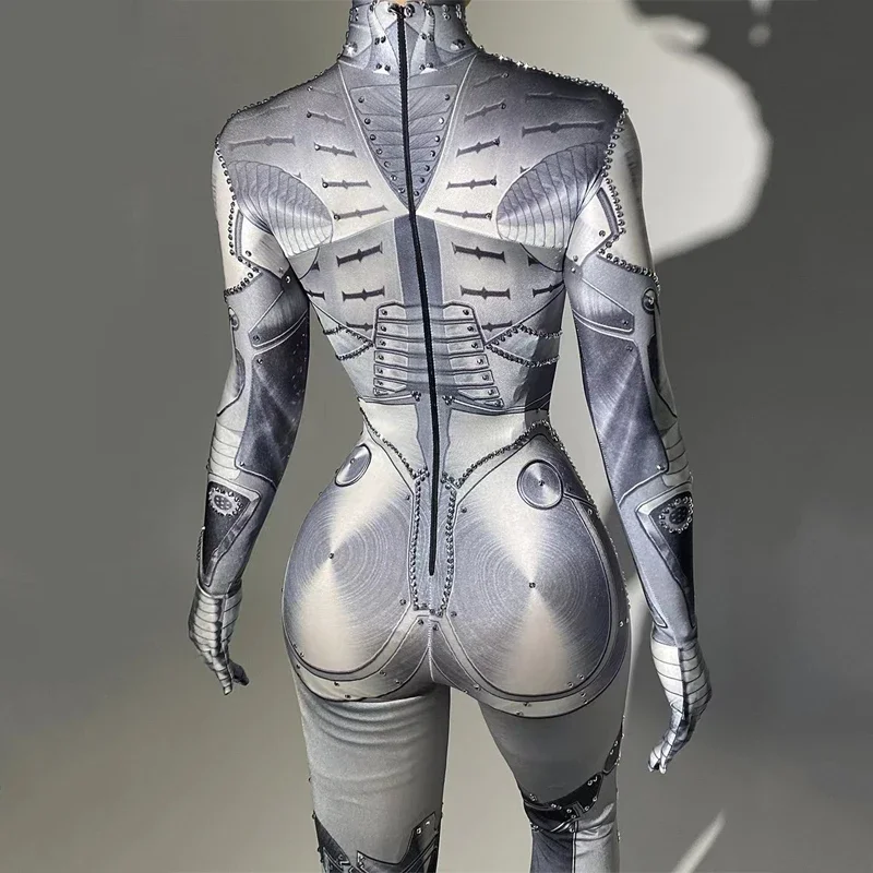 Mono Sexy con diamantes de imitación para mujer, ropa de baile en barra, Bar, Dj, Ds, Gogo, trajes de bailarina, traje de Drag Queen, ropa para discoteca