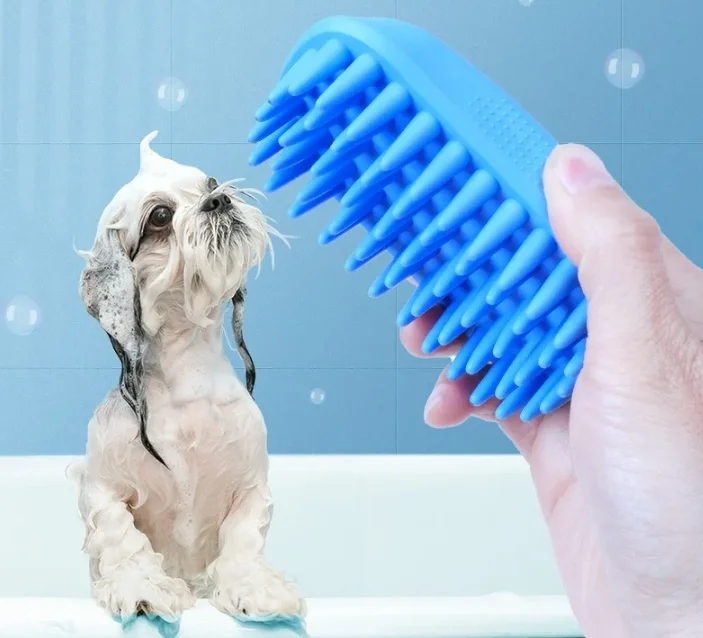 Pet Bath Brush Rubber Hair Removal Comb Silicone Soft Cat Grooming Cleaning Glove Furminators Dog Massage Care Tool Pet Supplies