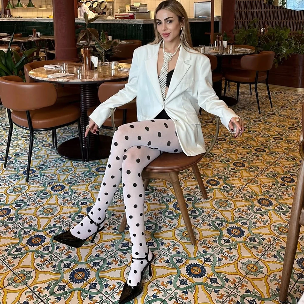 

Spring Autumn Super Elastic Bottoms Female Polka Dot Stockings Women's Pantyhose Fashion Sexy Crash Tights