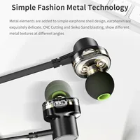 Awei-Z1 Dual Driver Wired Earphones Stero Bass Sound Headphones Sports Headset With Microphone 3.5mm Jack Earbuds For Phones Mp3