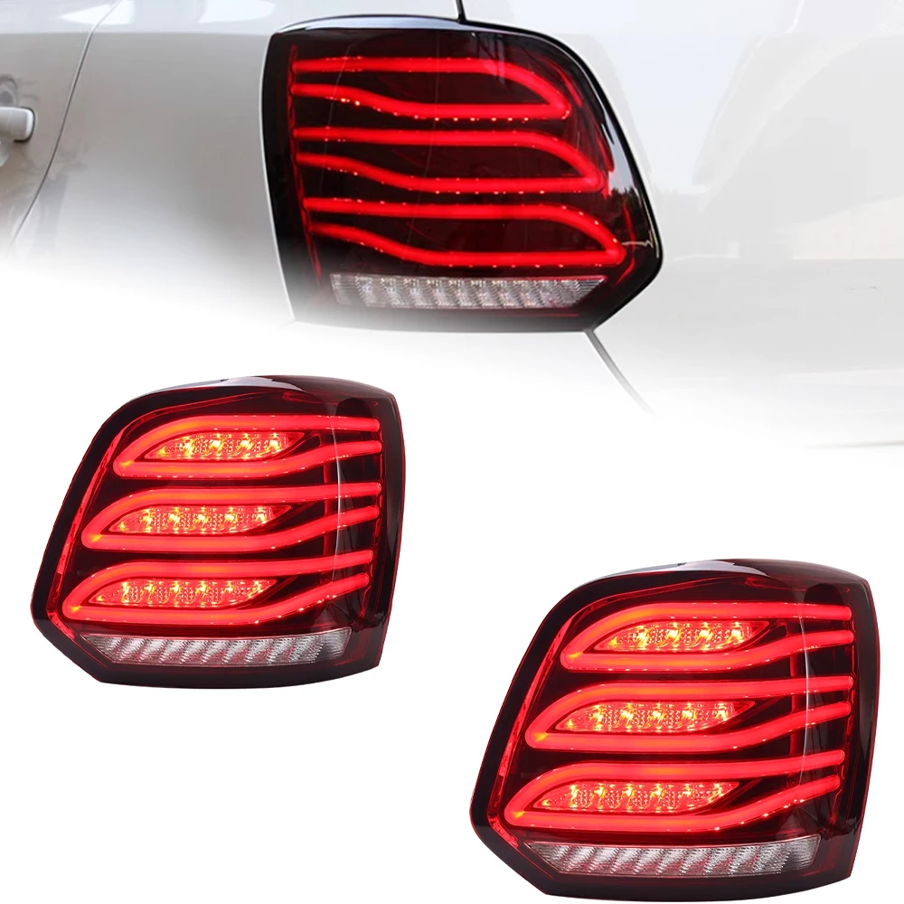 Car Styling Tail Lamp for Polo LED Tail Light 2009-2017 Polo Tail Lighs LED DRL Dynami Signal Brake Reverse auto Accessories