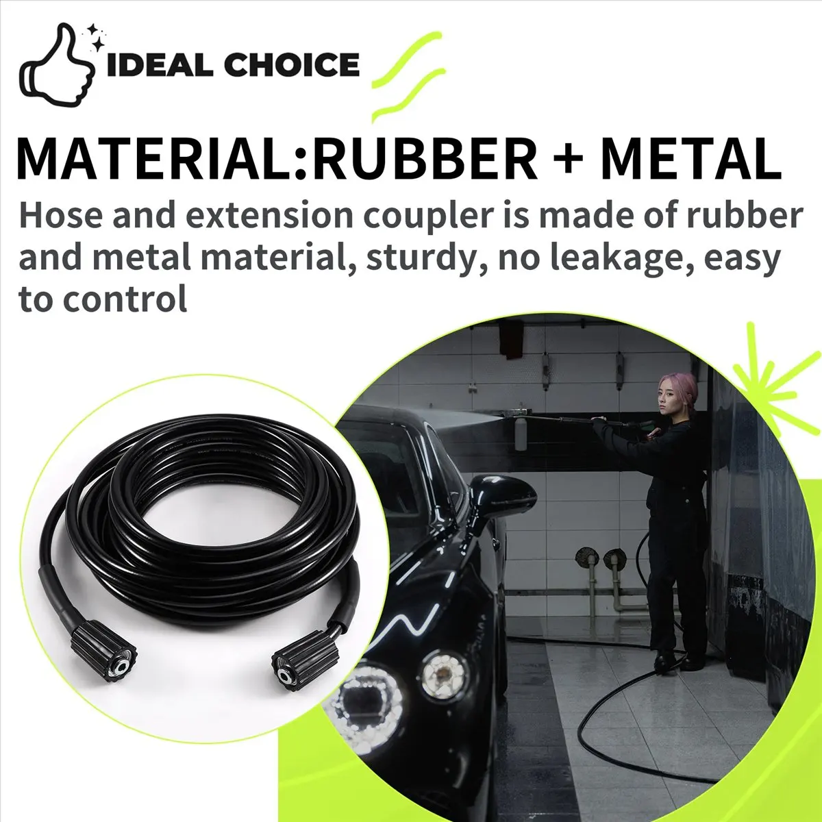 

A78I шланг для мойки высокого давления, быстрый соединительный шланг и удлинитель для бассейнов, сайдинга, мойки автомобилей, полов 10 м