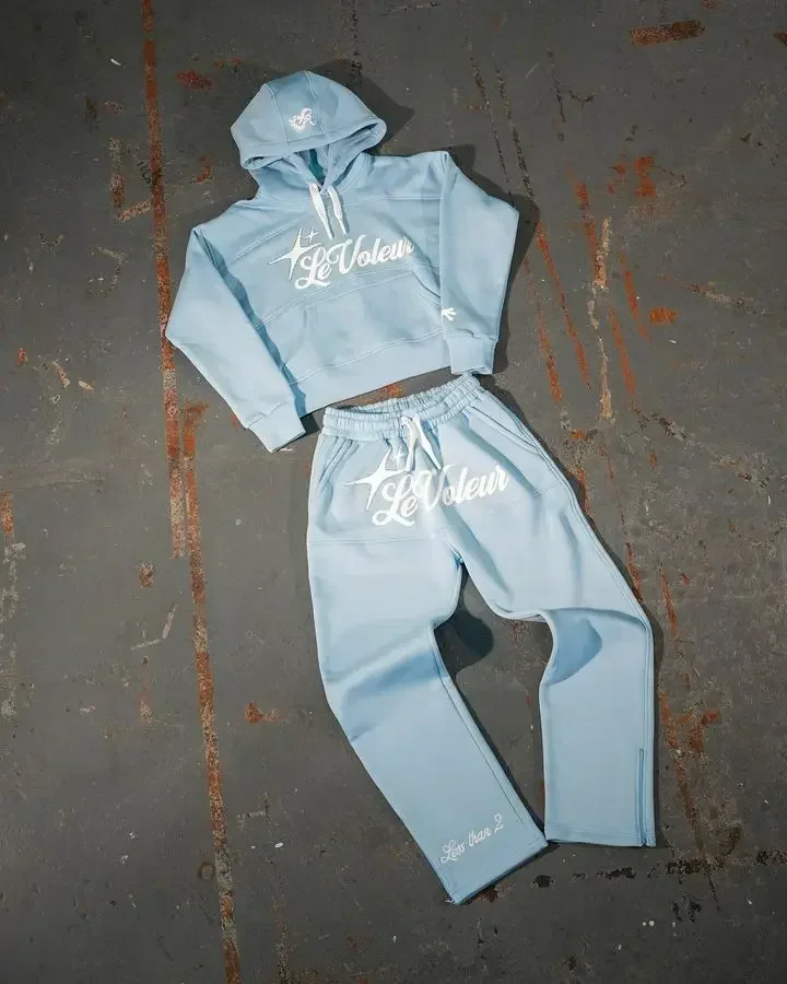 

Y2K Pants Two Piece Set Women Harajuku Hip Hop Lettering Oversized Pullover Hoodie Sweatshirt Punk Rock Casual Pants Streetwear