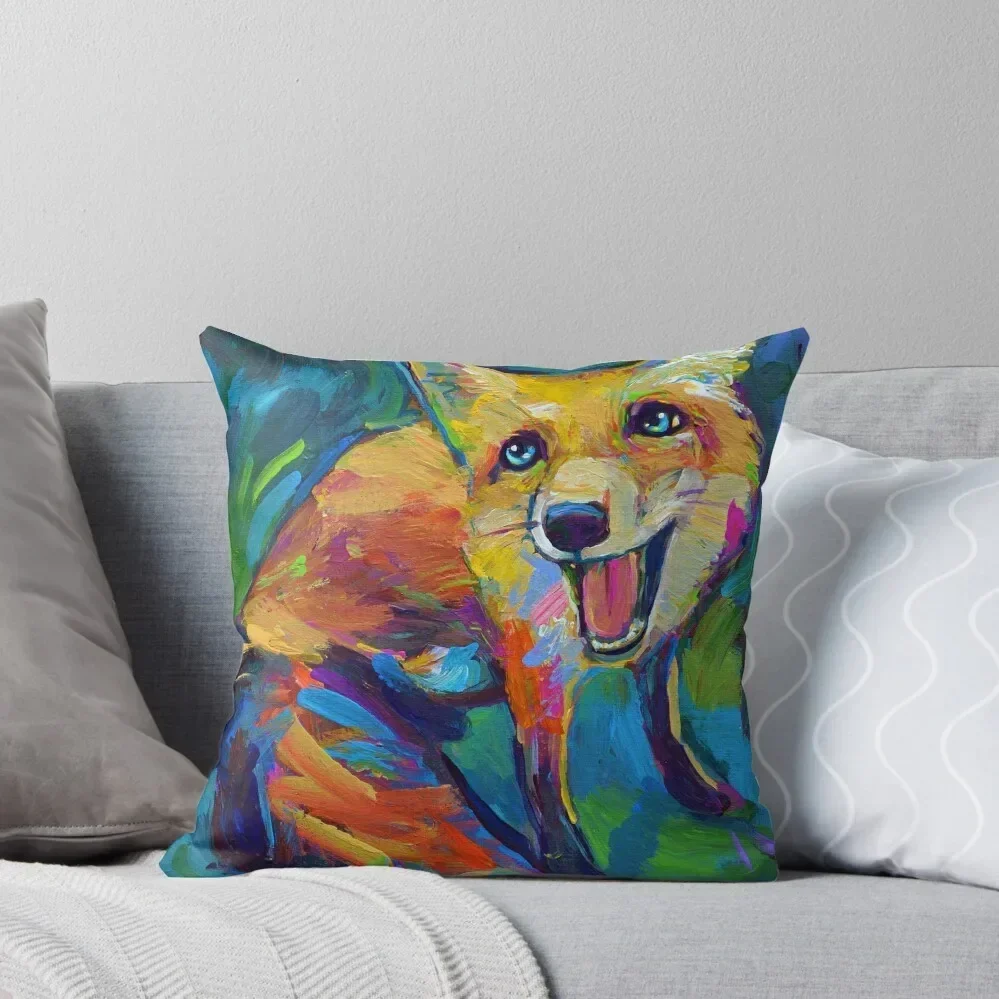 The Happiest Fox Throw Pillow Decorative Sofa Cushions christmas pillowcases pillow