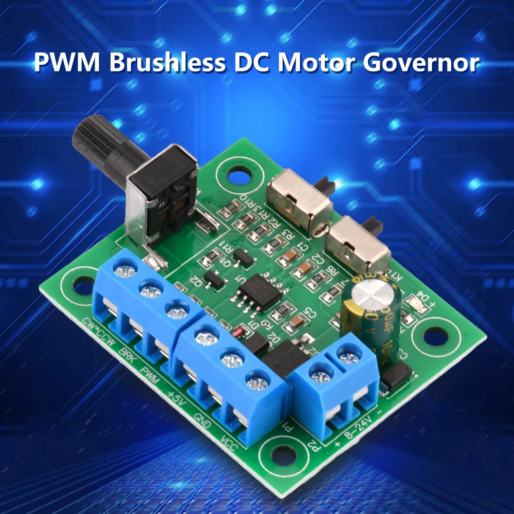 DC8-24V Brushless DC Motor Speed Controller Driver PWM Speed Control Board Pinpoint Regulator Forward And Backward Control 18KHz