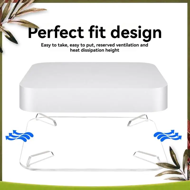 

New-Acrylic Desktop Stand For Mac Mini 2023/2024 M4 Anti-Slip Base Holder Desktop Support Base