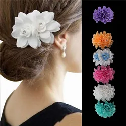 Beauty Women's Bridal Wedding Orchid Flower Hair Clip Hairpins Barrette Women Accessories