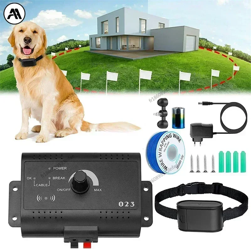 Système de clôture électrique sans fil Invisible pour chien, entraînement en plein air pour chien, bip avec télécommande, collier de choc pour chien, clôture électrique pour animaux de compagnie