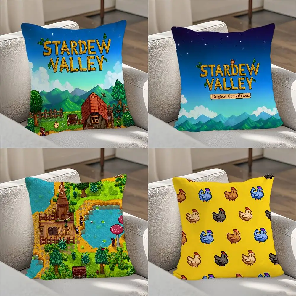 

S-STARDEW VALLEY Pillow Case Luxury Double-sided For Car Pillows 45x45 Cushions Cover Home And Decoration Sofa Pillowcase 50x50