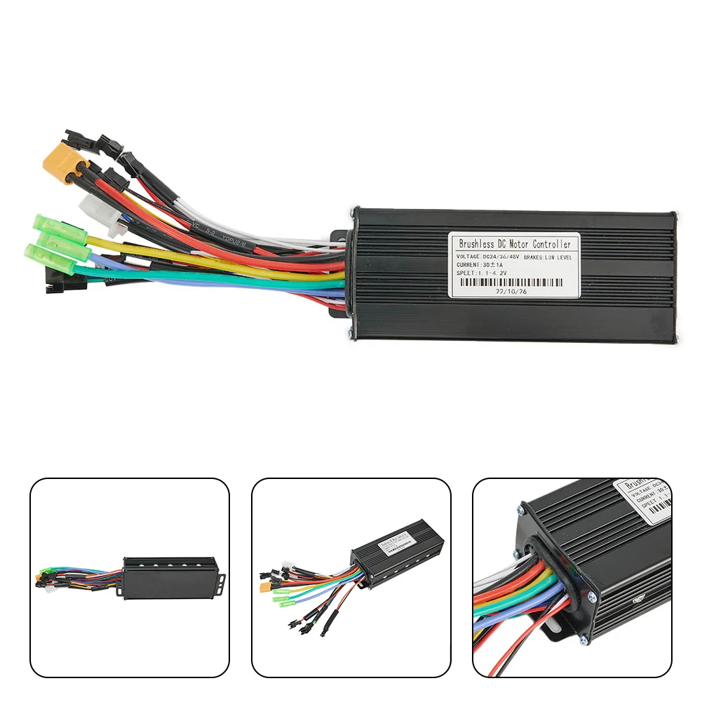 

Black Controller Controller Brushless Quality Sine Three Mode 24/36/48V 30A 750/1000W Aluminum + Plastic Applicable Hall Motor