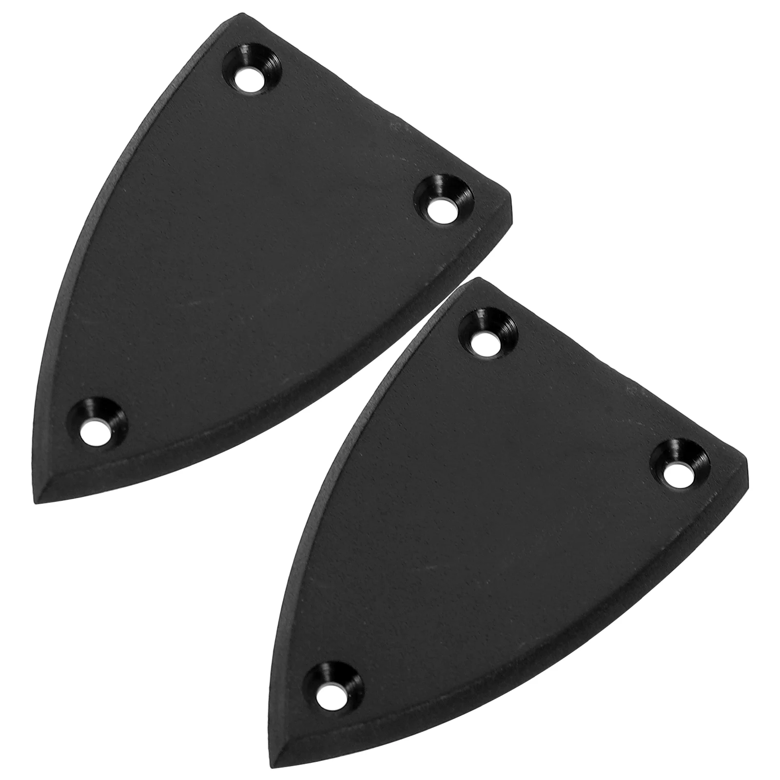 2 Pcs Guitar Tuning Lever Cover Truss Rod Covers Plate 3 Hole Electric Parts Repair Black Acoustic