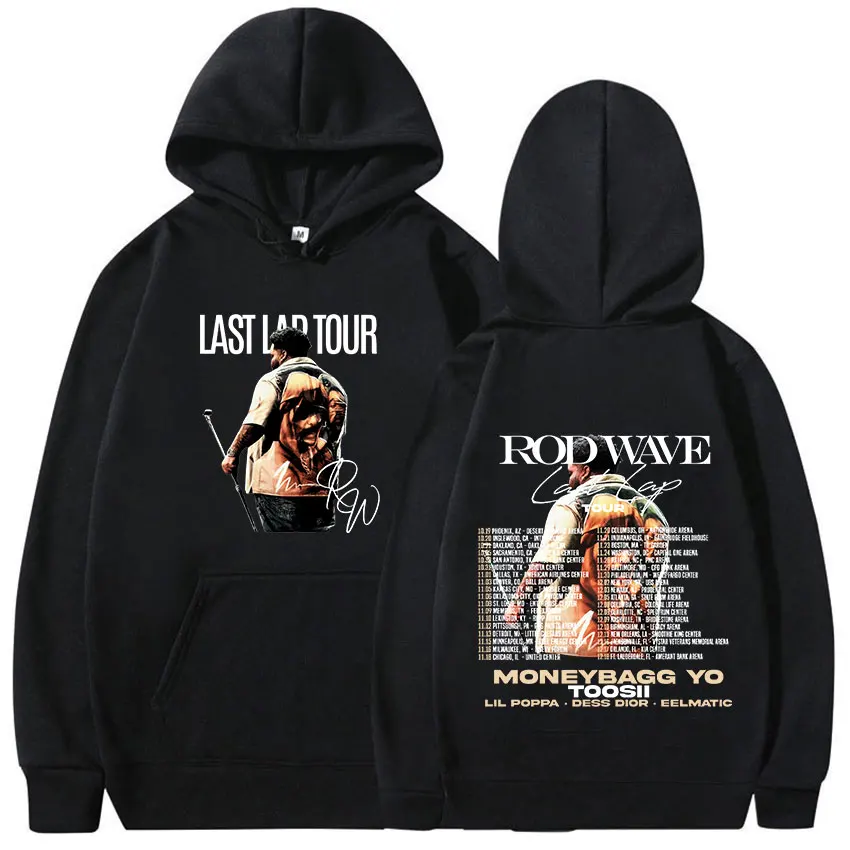 Rapper Rod Wave Last Lap Tour 2024 New Hoodie Men Hip Hop Fashion Pullover Sweatshirt Retro Harajuku Oversized Hooded Streetwear