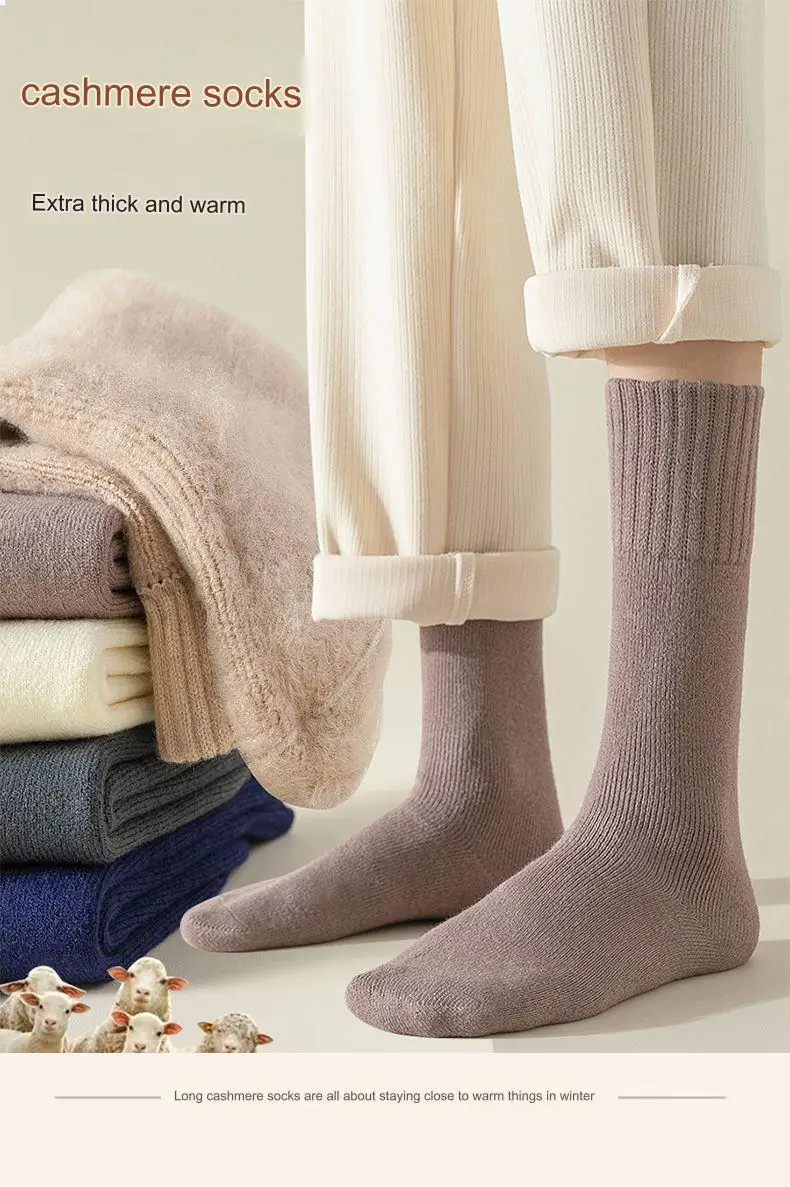 Winter männer Verdickte Warme Socken Plus Große Größe Hohe Qualität Kaschmir Socken Harajuku Retro Casual Terry Schnee Socken – Detail 1