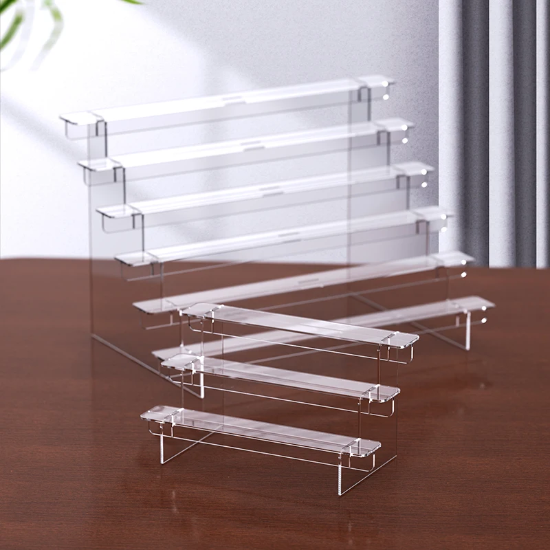 Completely Transparent Acrylic Storage Rack, 1-5 Layers Action Figure Display Stand, Perfume Storage Shelf, Desktop Holder