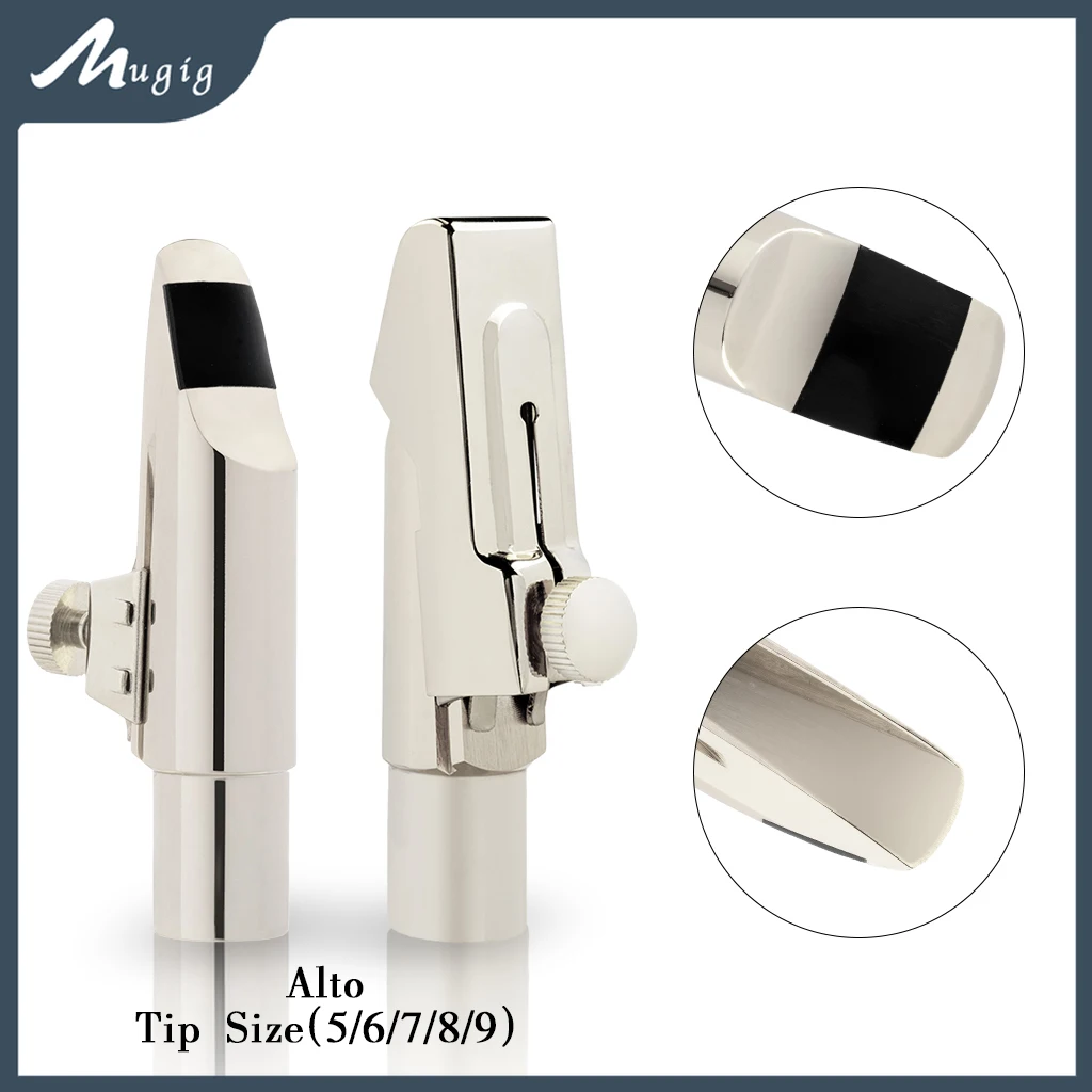 

Silver Plated Professional ALTO Sax Bb Saxophone Metal Mouthpiece Silvering Sax Mouth Pieces Woodwind Accessories Size 5 6 7 8 9