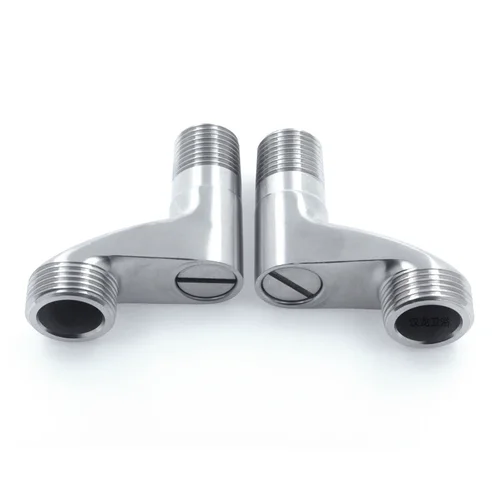 Válvula de ángulo ajustable de ancho, repuesto de adaptador de grifo de ducha, pieza de accesorios de baño montados en la pared de acero inoxidable, 2 unids/set